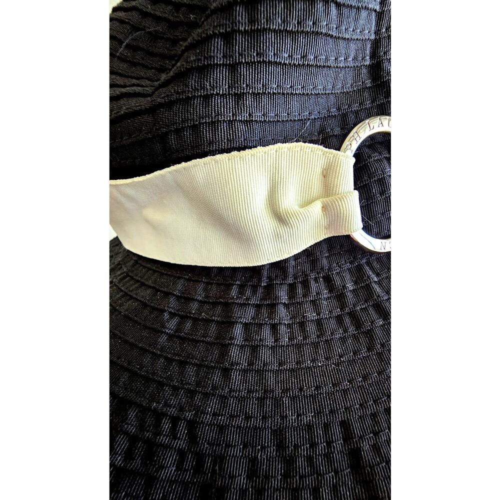 Lauren Ralph Lauren Wide Brim Floppy Sun Hat, Black/White, Sz M NWOT, NEW - Picture 5 of 9